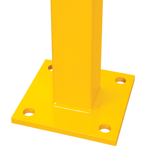 End Post for Light-Duty Guard Rails, Steel, 42" H, Safety Yellow Southpoint Industrial Supply