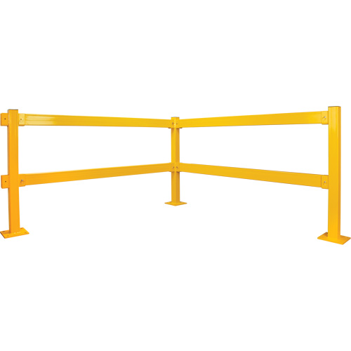 End Post for Light-Duty Guard Rails, Steel, 42" H, Safety Yellow Southpoint Industrial Supply