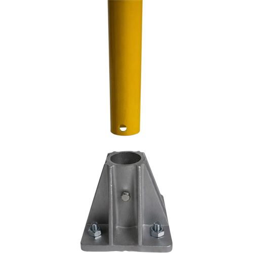 Safety Gate Railing, Steel, 48" L x 42" H, Yellow Southpoint Industrial Supply