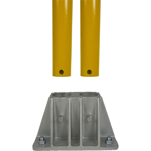 Safety Gate Railing, Steel, 72" L x 42" H, Yellow Southpoint Industrial Supply