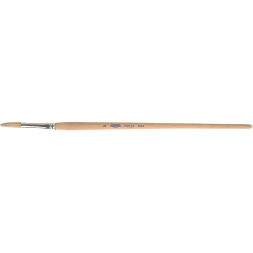 Pinceau de forme ronde en soies blanches pures pour marquage, Largeur de la brosse de 1/4", Soie blanche, Manche &agrave; Bois Southpoint Industrial Supply