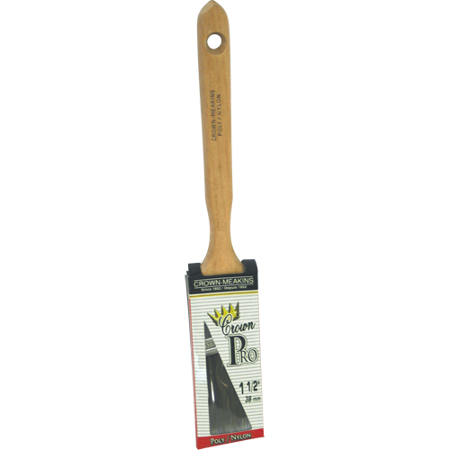 Angular Pro Paint Brush, Poly/Nylon, Wood Handle, 1-1/2" Width Southpoint Industrial Supply