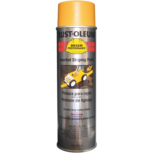 High Performance 2300 System Inverted Striping Spray Paint, Yellow, 18 oz., Aerosol Can Southpoint Industrial Supply