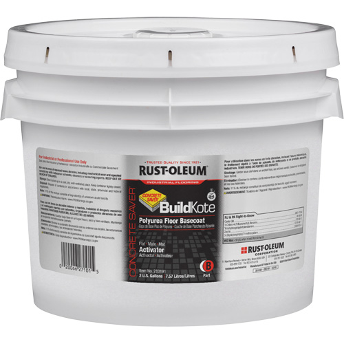 Appr&ecirc;t pour rev&ecirc;tement de sol polyur&eacute;e Concrete Saver BuildKote Partie B, 2 gal., Seau, Transparent/Base &agrave; teinter Southpoint Industrial Supply