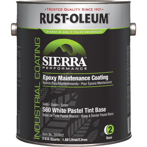 Sierra Performance S60 Water-Based Epoxy Maintenance Coating Pastel Base, Gallon, Tint Base Southpoint Industrial Supply