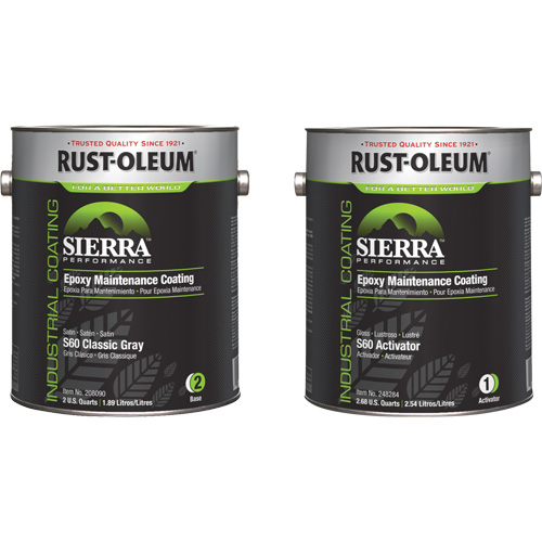 Trousse de rev&ecirc;tement dentretien &eacute;poxydique &agrave; base deau Sierra S60, Gallon, Gris Southpoint Industrial Supply