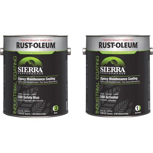 Trousse de rev&ecirc;tement dentretien &eacute;poxydique &agrave; base deau Sierra S60, Gallon, Bleu Southpoint Industrial Supply