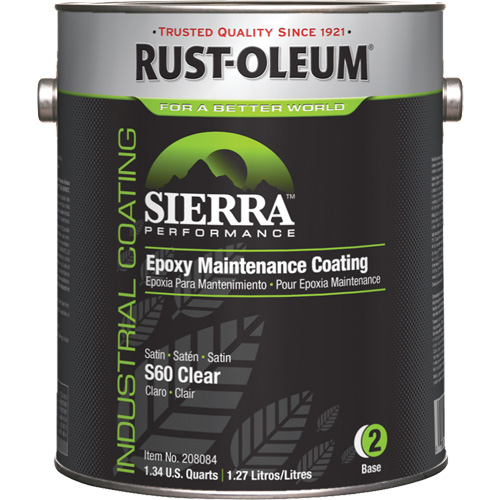 Sierra S60 Water-Based Epoxy Maintenance Coating Part 2 Base, Gallon, Clear Southpoint Industrial Supply