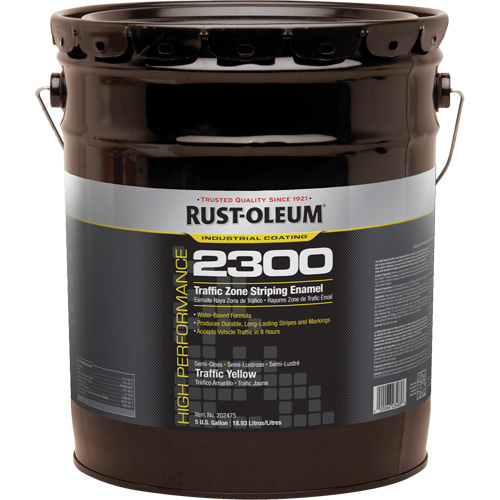 Peinture pour traçage de ligne invers&eacute;e Syst&egrave;me 2300 &agrave; haut rendement, Jaune, 5 gal., Seau Southpoint Industrial Supply