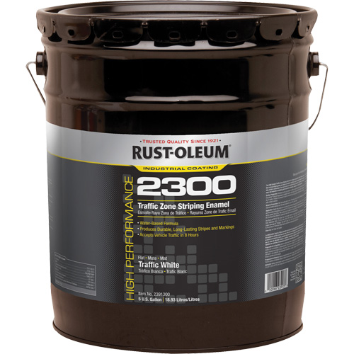 Peinture pour traçage de ligne invers&eacute;e Syst&egrave;me 2300 &agrave; haut rendement, Blanc, 5 gal., Seau Southpoint Industrial Supply