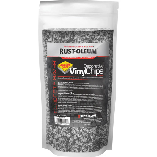 Pastilles de vinyle d&eacute;coratives Concrete Saver, 0,5 kg, Sac, M&eacute;lange noir/blanc/gris Southpoint Industrial Supply