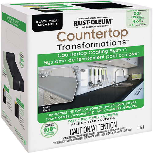 Countertop Transformations&reg; Mica Countertop Coating System, 1.42 L, Kit, Black Mica Southpoint Industrial Supply