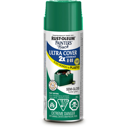 Peinture &agrave; pouvoir couvrant &eacute;lev&eacute; Painter's Touch, Vert chasseur, Semi-brillant, Canette a&eacute;rosol Southpoint Industrial Supply