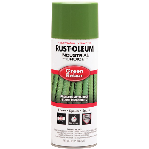 A&eacute;rosol &eacute;poxydique pour barre d'armature du syst&egrave;me Industrial Choice RB1600, Vert de barre d'armature, 12 oz liq., Canette a&eacute;rosol Southpoint Industrial Supply