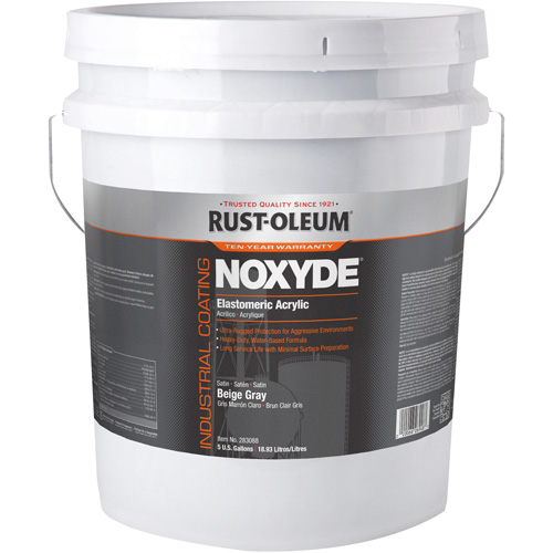 Rev&ecirc;tement acrylique &eacute;lastom&egrave;re Noxyde, 5 gal., Seau, Gris Southpoint Industrial Supply