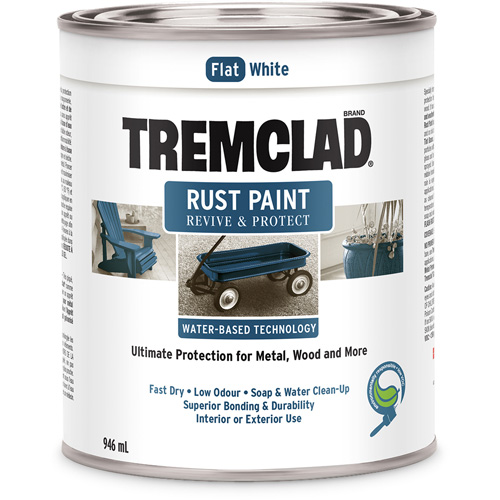 Tremclad&reg; Water-Based Rust Paint, 946 ml, Can, White Southpoint Industrial Supply