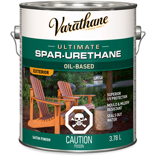 Varathane&reg; Diamond Outdoor Wood Finish, 3.78 L, Clear, Satin Southpoint Industrial Supply