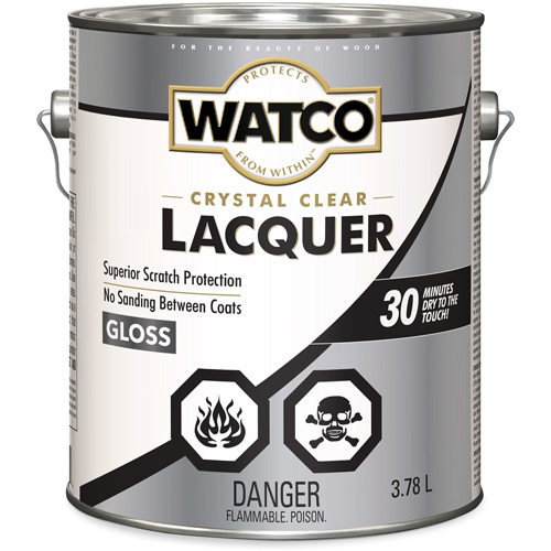 Watco&reg; Lacquer Wood Finish, 3.78 L, Clear, Gloss Southpoint Industrial Supply