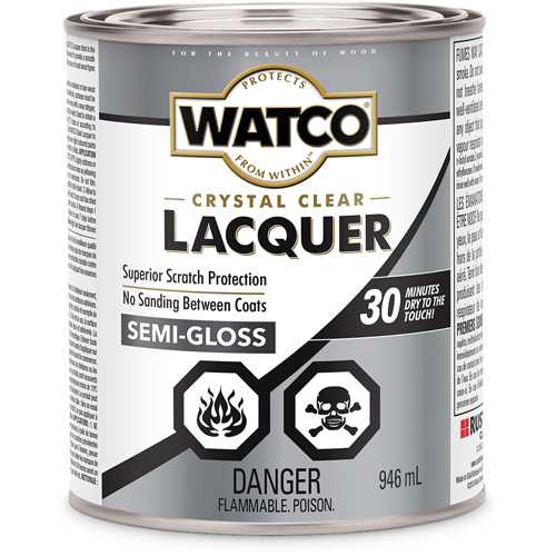Watco&reg; Lacquer Wood Finish, 946 ml, Clear, Semi-Gloss Southpoint Industrial Supply