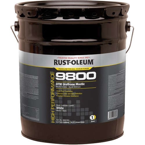 9800 System DTM Urethane Mastic, 5 gal., White, High-Gloss Southpoint Industrial Supply