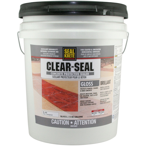 Produit d&eacute;tanch&eacute;it&eacute; protecteur Seal-Krete, 18,93 L, &agrave; l'eau, Brillant, Transparent Southpoint Industrial Supply