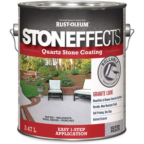 Stoneffects Quartz Stone Coating, 3.78 L, Water-Based, Textured, Grey Southpoint Industrial Supply