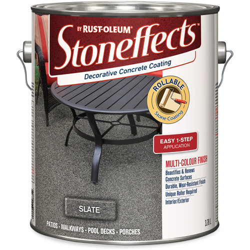Rev&ecirc;tement de b&eacute;ton d&eacute;coratif Stoneffects, 3,4 L, &agrave; solvants, Textur&eacute;, Gris Southpoint Industrial Supply