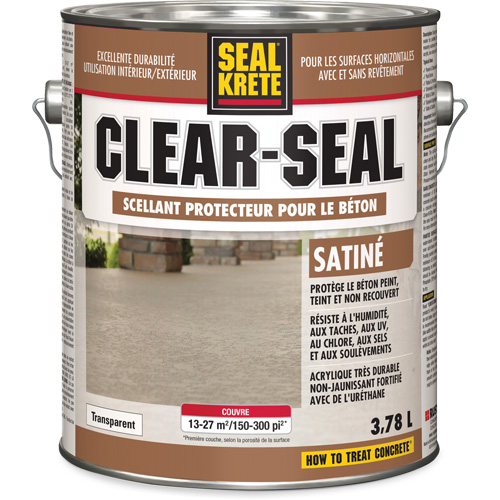 Seal-Krete&reg; Protective Sealer, 3.78 L, Urethane-Based, Satin, Clear Southpoint Industrial Supply