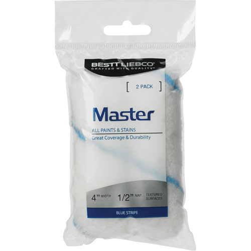 Master Blue Stripe Mini Roller Cover, 13 mm (1/2") Nap, 101.6 mm (4") L Southpoint Industrial Supply
