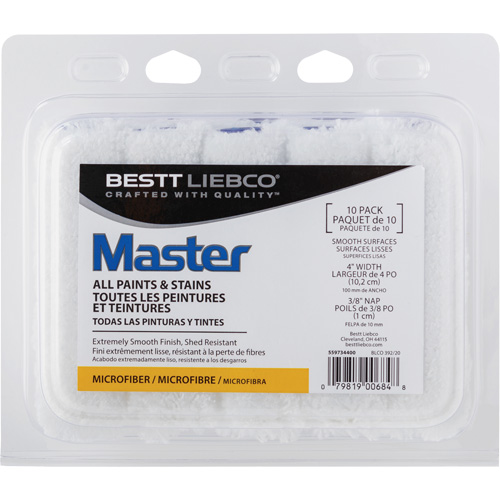 Couvre-rouleau en microfibre Master, Nap 10 mm (3/8"), 101,6 mm (4") l Southpoint Industrial Supply