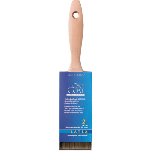 Pinceau pour murs et garnitures 100% One Coat, Polyester, Manche Bois, Largeur de 2" Southpoint Industrial Supply