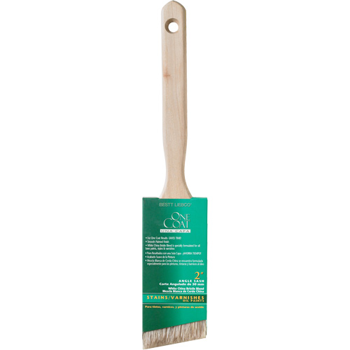 One Coat Angle Sash Brush, White China, Wood Handle, 2" Width Southpoint Industrial Supply