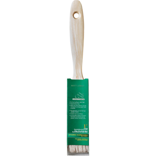 One Coat Trim & Wall Brush, White China, Wood Handle, 1" Width Southpoint Industrial Supply