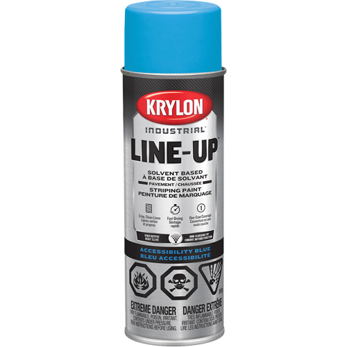 Peinture en a&eacute;rosol industrielle &agrave; base de solvant pour le marquage de la chauss&eacute;e LINE-UP, Bleu, 18 oz, Canette a&eacute;rosol Southpoint Industrial Supply