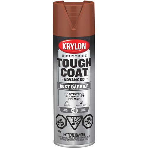 Tough Coat&reg; Advanced Paint with Rust Barrier Technology, Red Oxide Primer, Ultra-Flat, 425 g, Aerosol Can Southpoint Industrial Supply