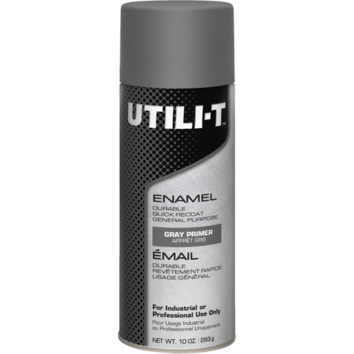 UTILI-T General Purpose Enamel Spray Paint, Grey Primer, 10 oz./283 g, Aerosol Can Southpoint Industrial Supply