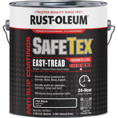 Rev&ecirc;tement d'acrylique SafeTex Easy-Tread, 1 gal., &agrave; l'eau, Plat/Textur&eacute;, Noir Southpoint Industrial Supply