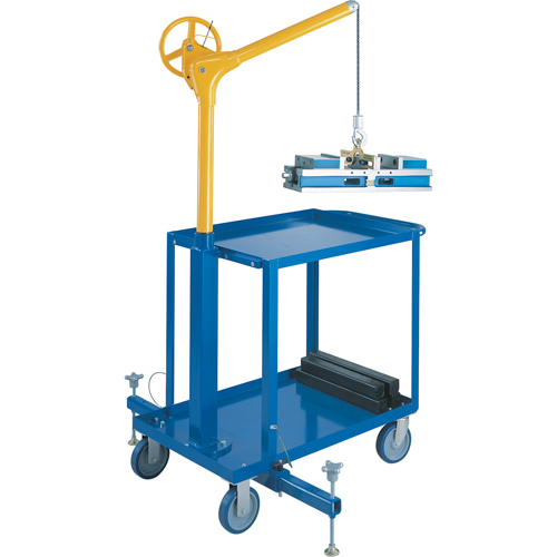 Tall Industrial Lifting Device with Mobile Cart, 500 lbs. (0.25 tons) Capacity Southpoint Industrial Supply