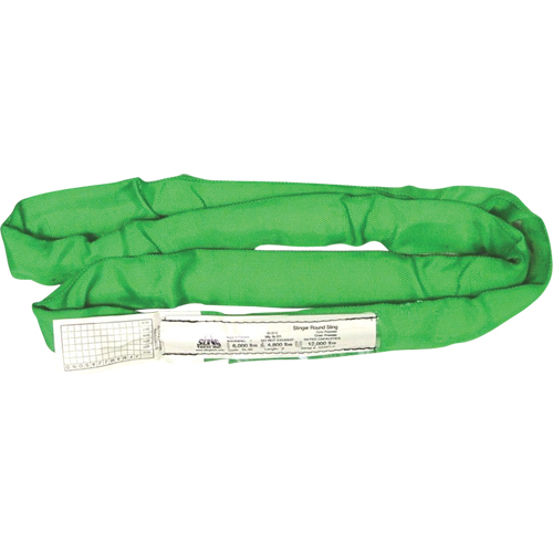 Round Slings, Green, 2" W x 4' L, 6000 lbs. Vertical Load Southpoint Industrial Supply