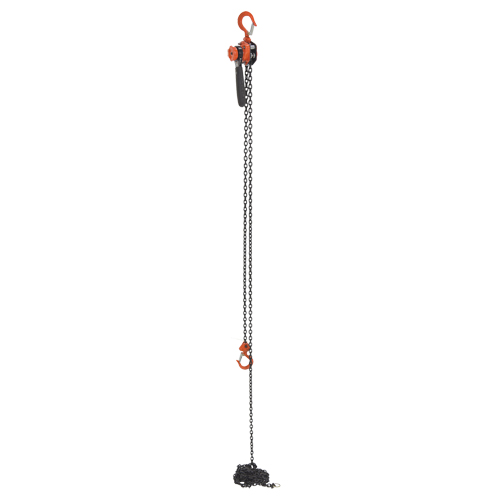 Mini Lever Hoist, 15' Lift, 500 lbs. (0.25 tons) Capacity, Steel Chain Southpoint Industrial Supply