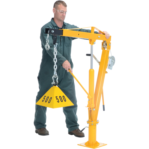 Winch Operated Truck Jib Crane, 1000 lbs. (0.5 tons) Capacity, 86-1/2" Max. Clearance Southpoint Industrial Supply