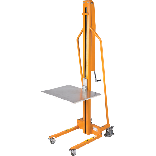 Platform Lift Stacker, Hand Winch Operated, 220 lbs. Capacity, 58-1/2" Max Lift Southpoint Industrial Supply