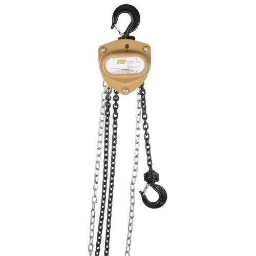 Heavy-Duty Gold Series Chain Hoist, 20' Lift, 2000 lbs. (1 tons) Capacity, Alloy Steel Chain Southpoint Industrial Supply