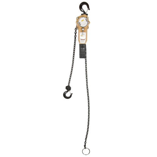 Heavy Duty Gold Series Lever Chain Hoist, 10' Lift, 1000 lbs. (0.5 tons) Capacity, Alloy Steel Chain Southpoint Industrial Supply