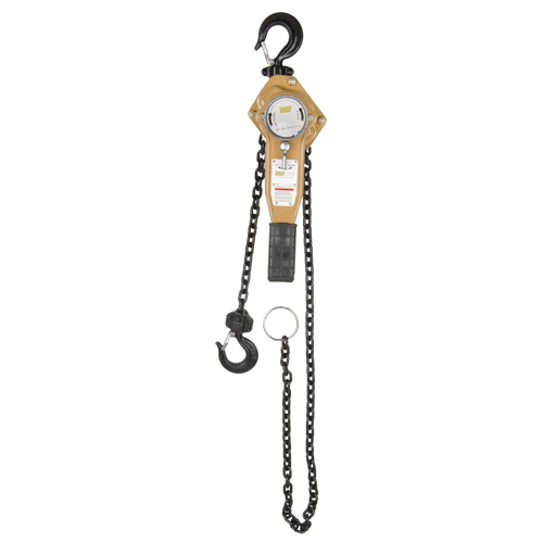 Heavy Duty Gold Series Lever Chain Hoist, 5' Lift, 1500 lbs. (0.75 tons) Capacity, Alloy Steel Chain Southpoint Industrial Supply
