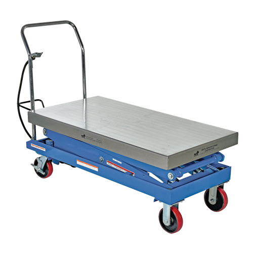 Pneumatic Hydraulic Scissor Lift Table, Steel, 47-1/4" L x 24" W, 1500 lbs. Cap. Southpoint Industrial Supply