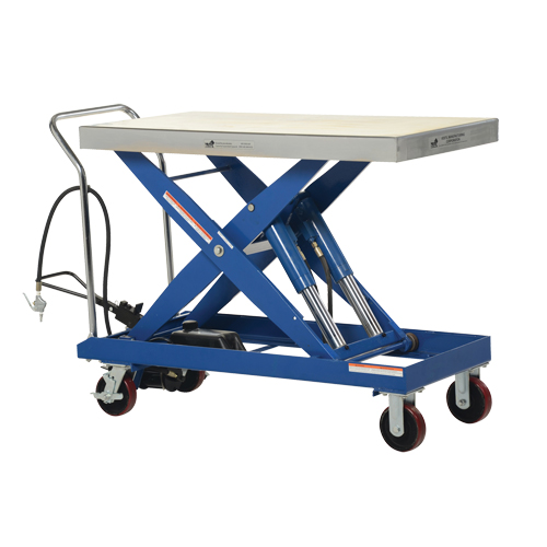 Pneumatic Hydraulic Scissor Lift Table, Steel, 47-1/2" L x 24" W, 2000 lbs. Cap. Southpoint Industrial Supply