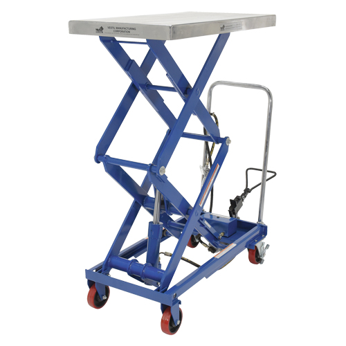 Pneumatic Hydraulic Scissor Lift Table, Steel, 35-1/2" L x 20" W, 800 lbs. Cap. Southpoint Industrial Supply