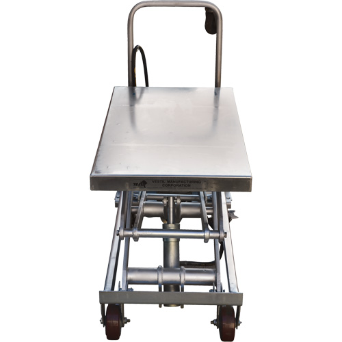 Pneumatic Hydraulic Scissor Lift Table, Stainless Steel, 35-1/2" L x 20" W, 800 lbs. Cap. Southpoint Industrial Supply