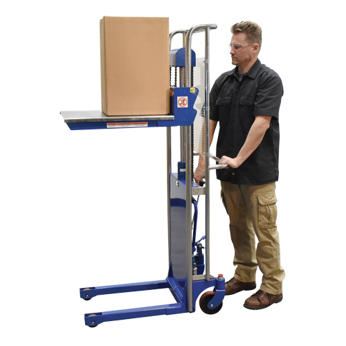 Gerbeur Hefti-Lift, M&eacute;canisme Pompe au pied, Capacit&eacute; de 880 lb, Levage max de 59" Southpoint Industrial Supply